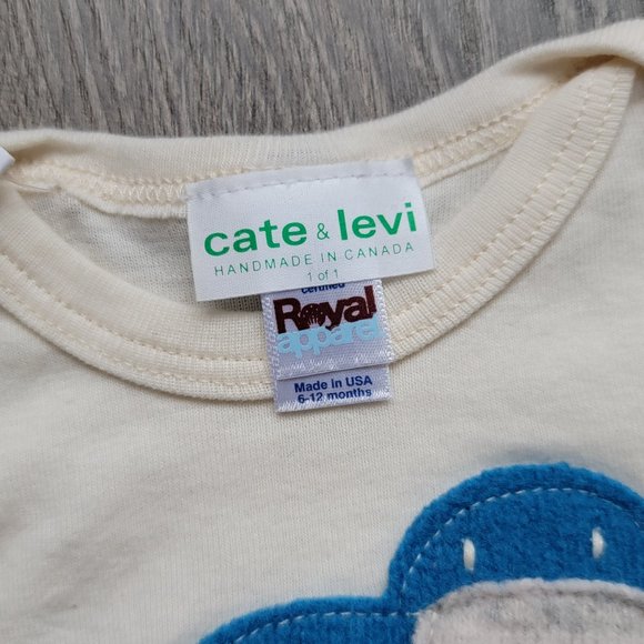CATE & LEVI Organic Onesie - Baby - Made in Canada NEW NWT 6-12mo Walrus - Picture 6 of 6